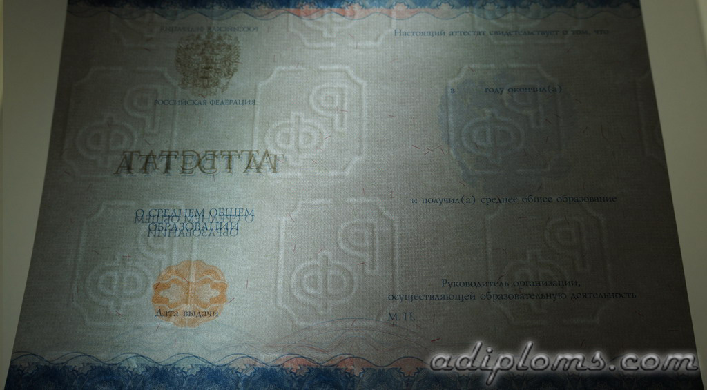 Аттестат 11 классов 2014-2024 Фото